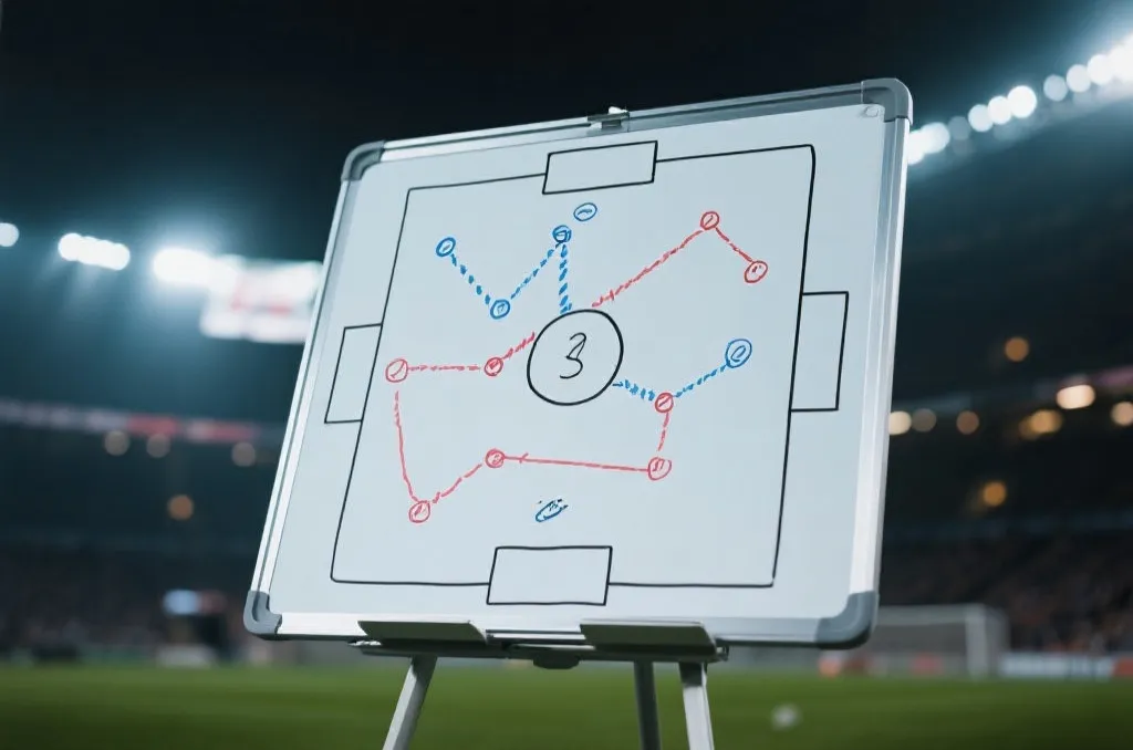 足球战术板与体育场